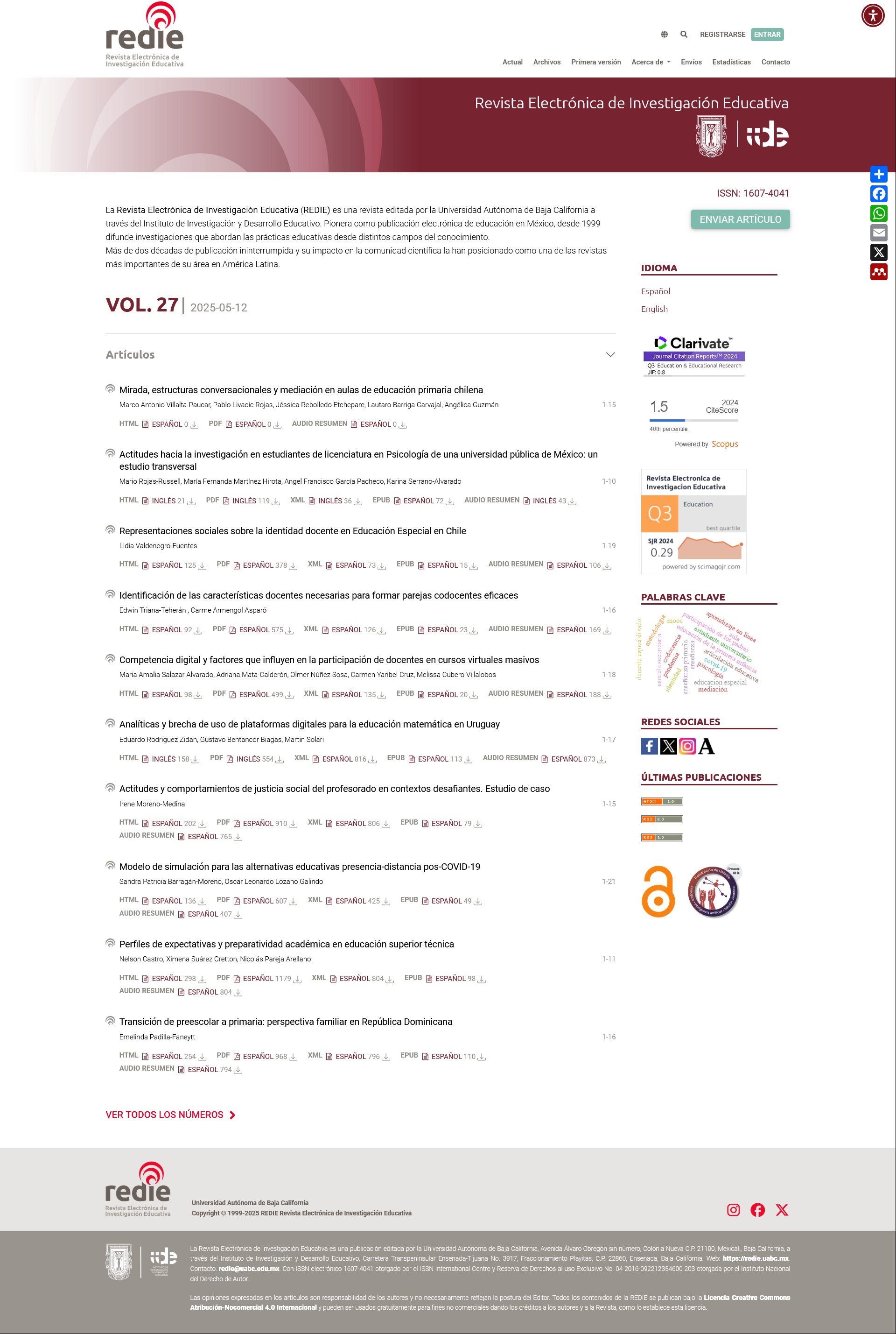 Portada de la revista