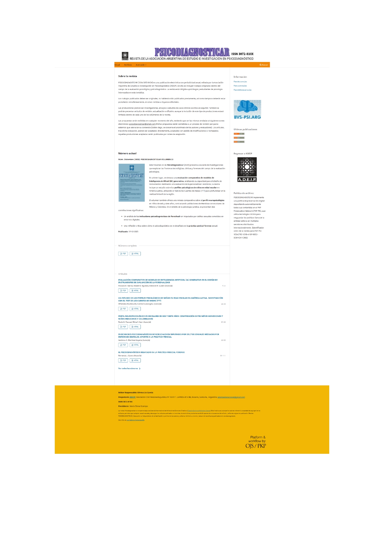 Portada de la revista